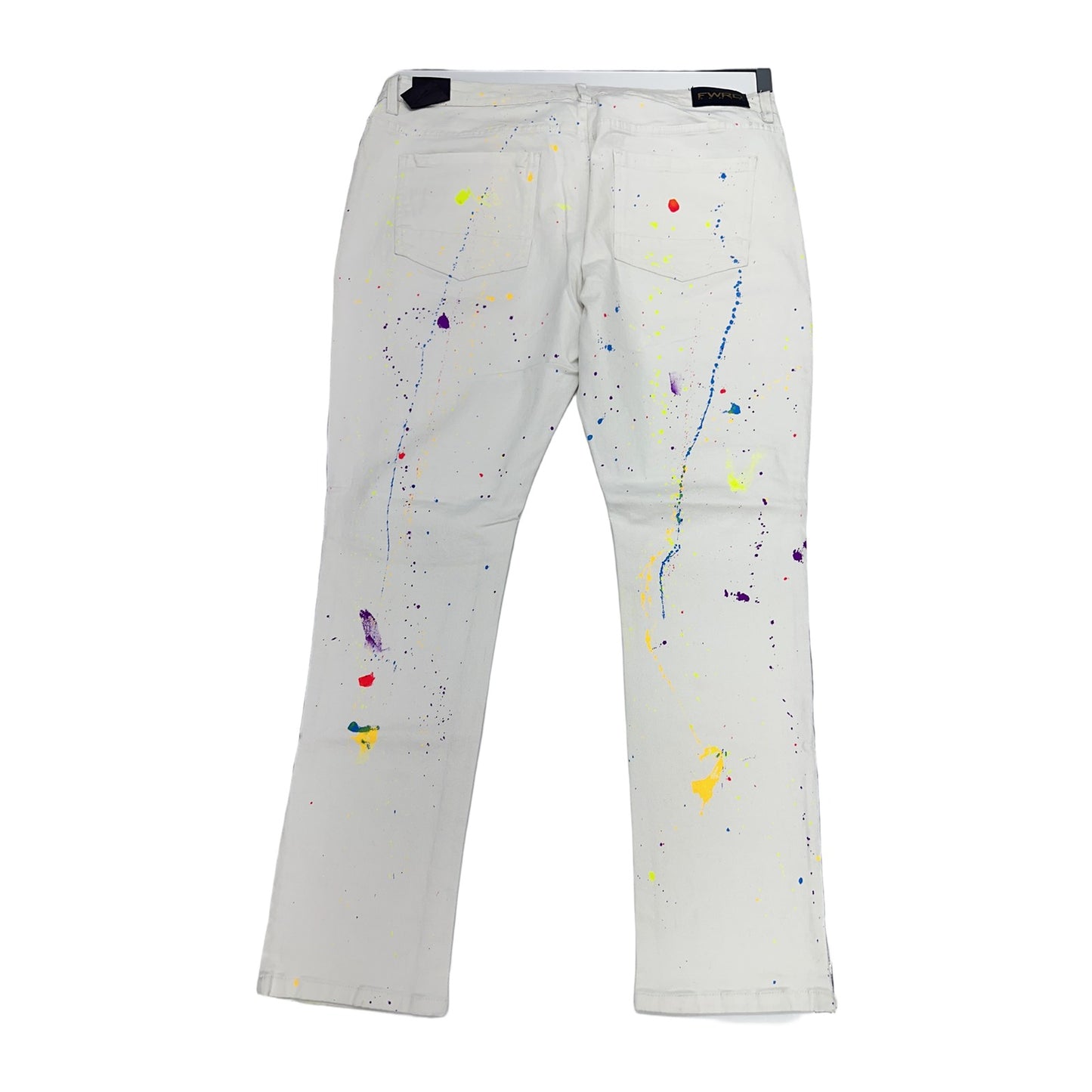 FWRD Denim Paint Splatter Jean — White