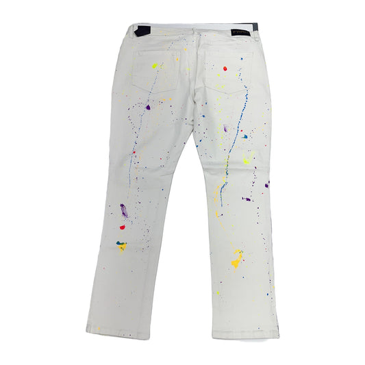 FWRD Denim Paint Splatter Jean — White