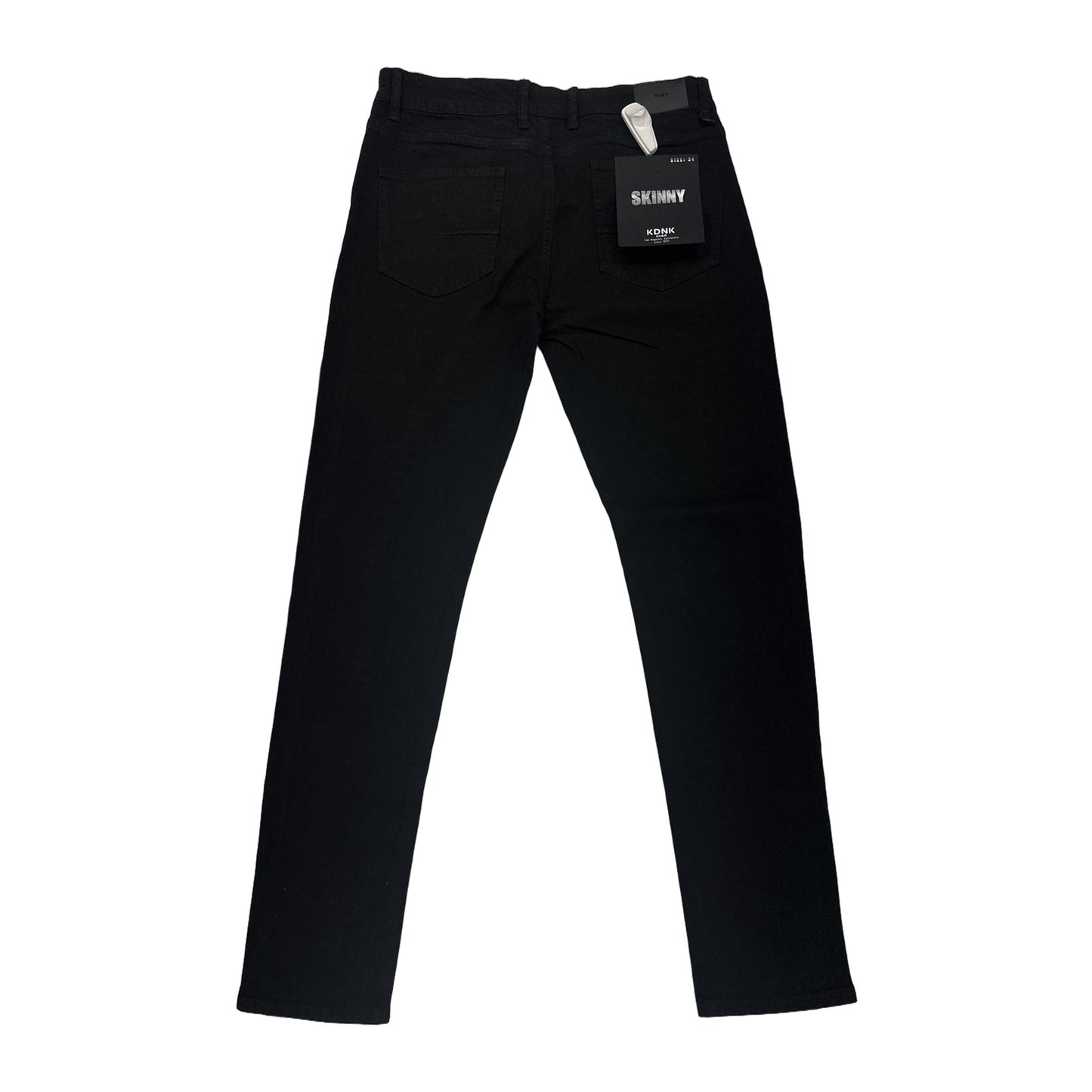 KDNK Rhinestone Cross Skinny Jean — Jet Black