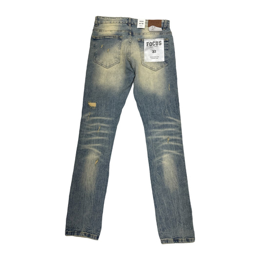 Focus 2418 Slim Taper Jean — Vintage Blue Wash