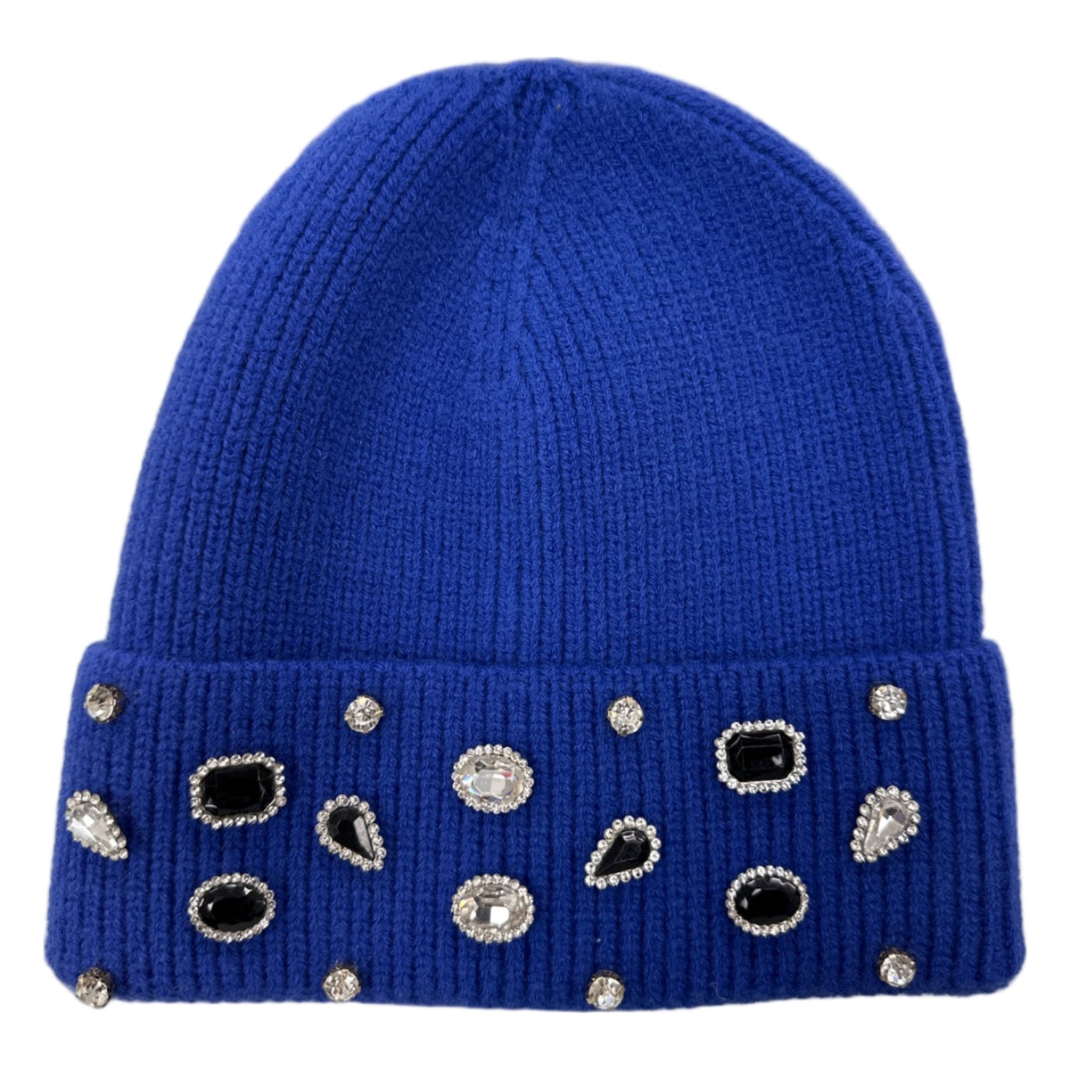 eak blue rhinestone beenie