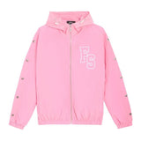 Forever Situated Nylon Track Jacket — Pink