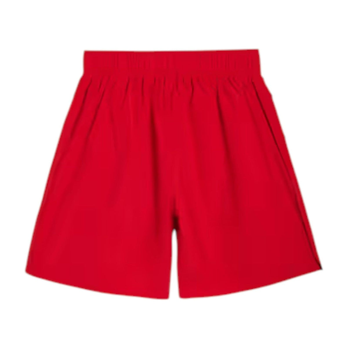 Forever Situated Nylon Track Short in red — back