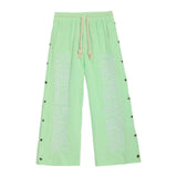 Forever Situated Nylon Track Pant — Lime Green