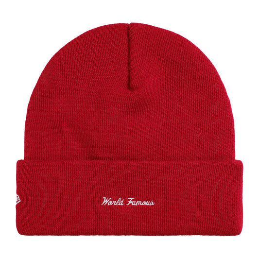 Supreme x New Era Action Beanie — Red — view 2