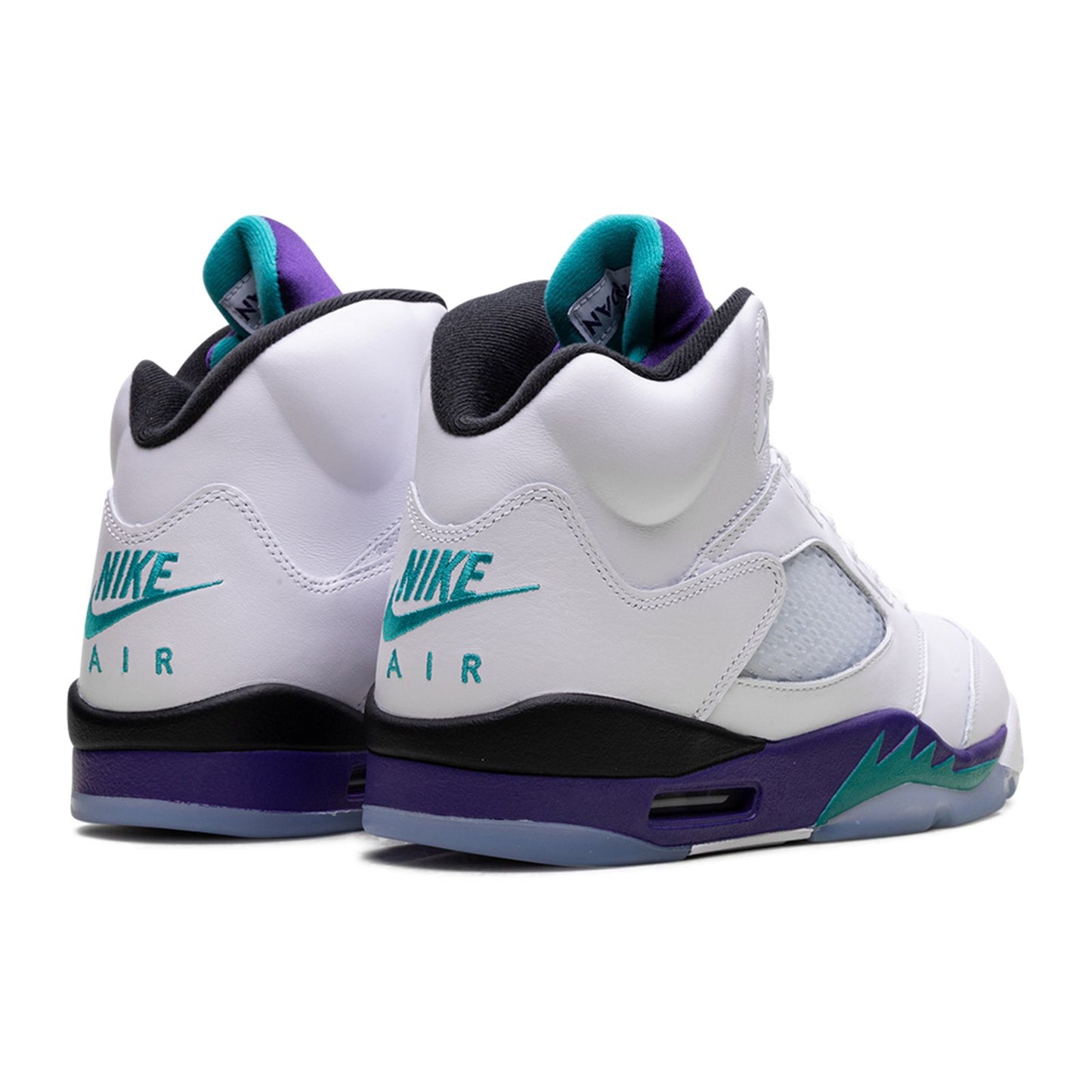 nike air jordan 5 retro og white new emerald grape ice