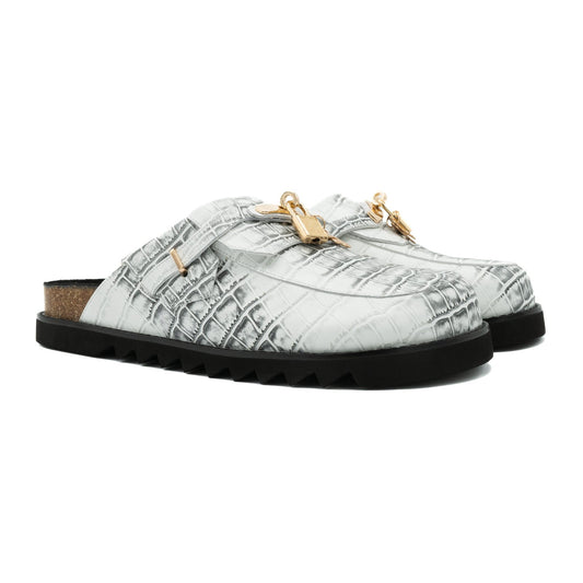 Bravest Studios Bag Clog — White Snakeskin