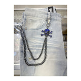 EAK Wallet Chain — Gunmetal/Blueskullbones