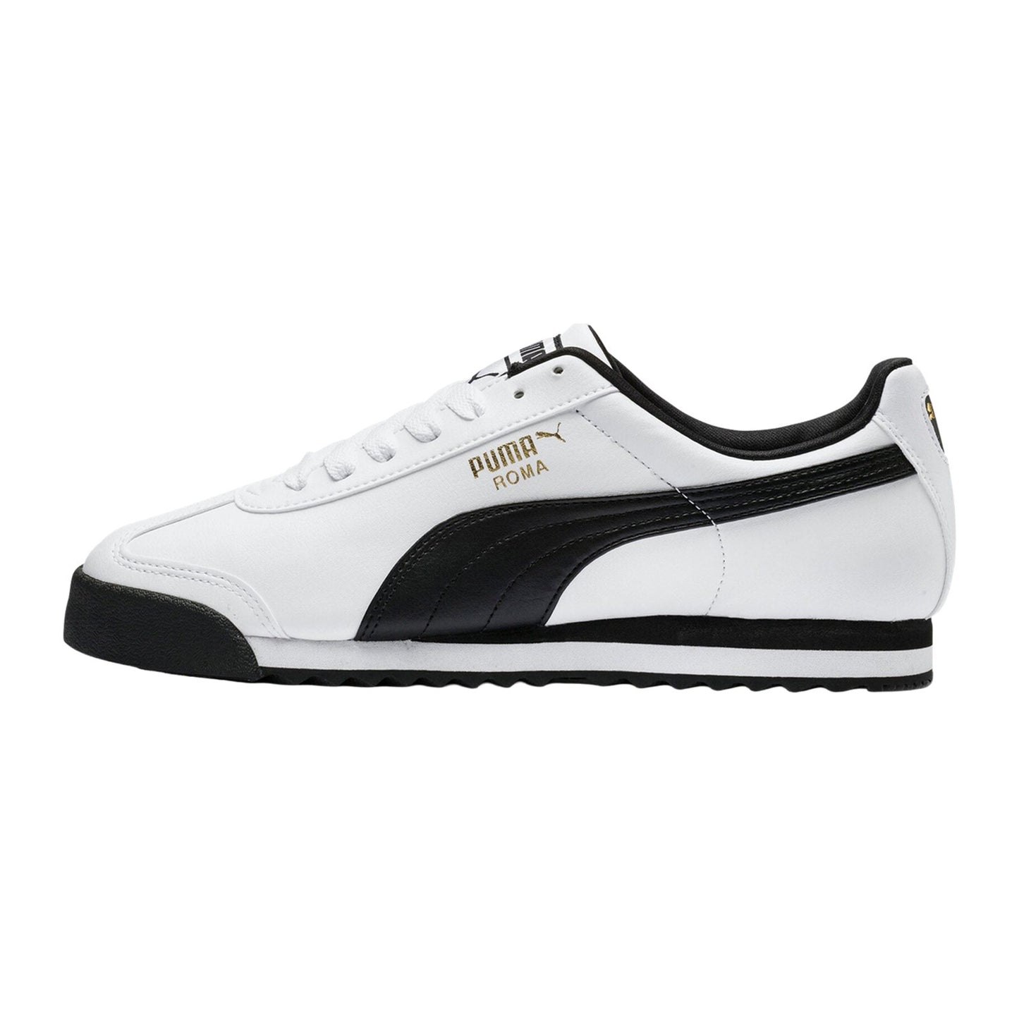 puma roma basic white black