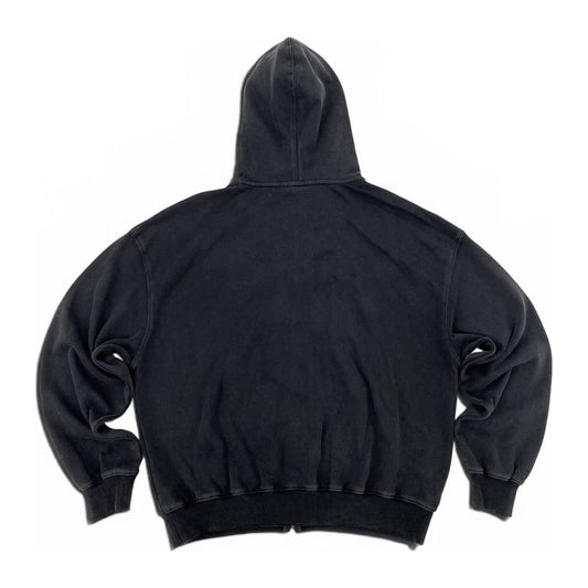 Concept LA "Facade" Zip-Up Hoodie — Black Wash — view 2