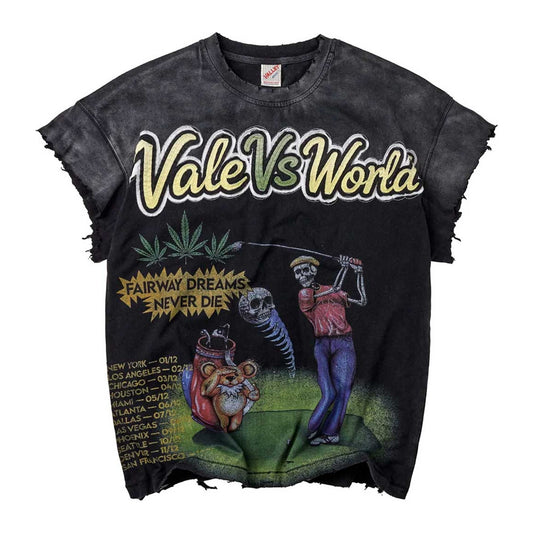 Valley Dreams "Fairway Dreams Never Die" Tour Tee — Black Wash