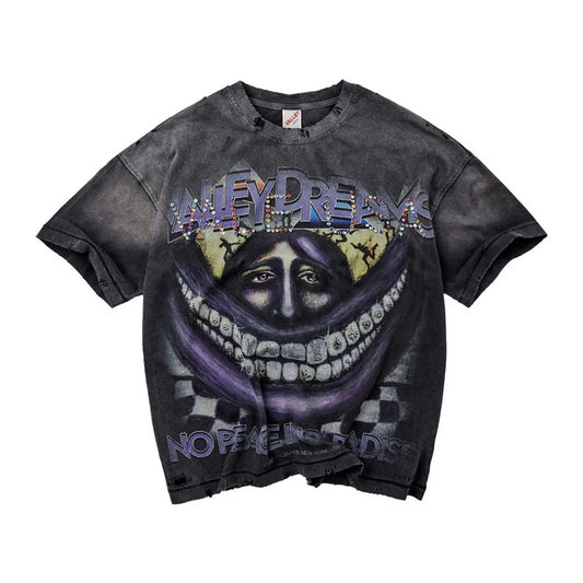 Valley Dreams "No Peace In Paradise" Washed Tee — Black