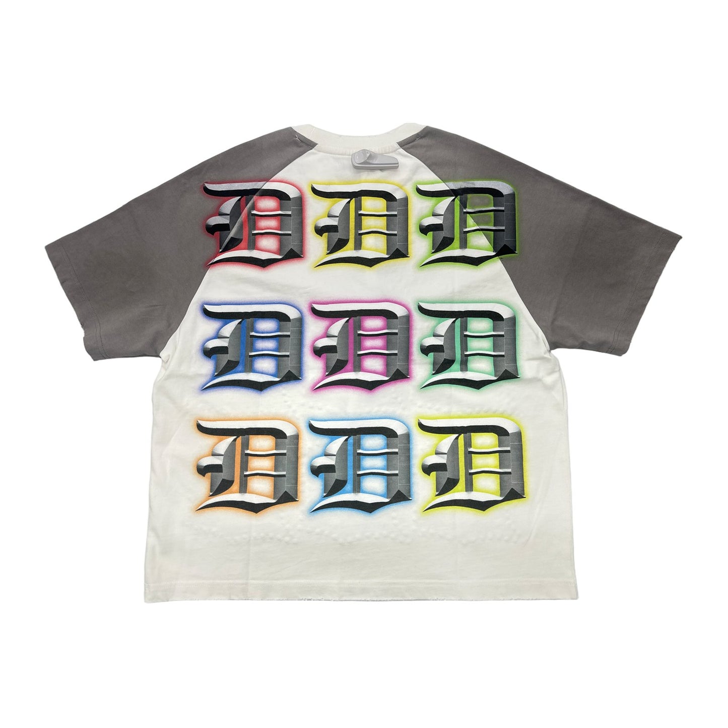 duaa dx9 white grey sleeve tee