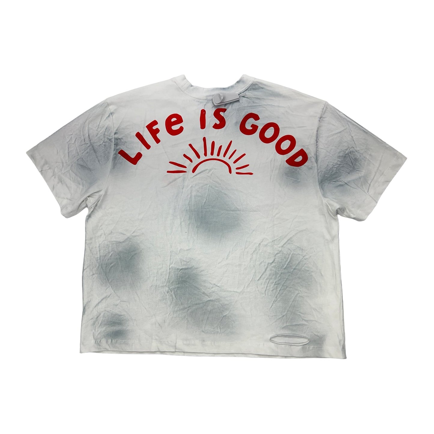 all human cowboy bull white wash tee