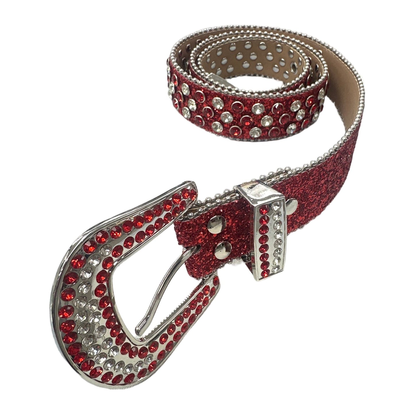 unbranded rhinestone belt red white red