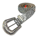 EAK Rhinestone Belt — Silver/Silver