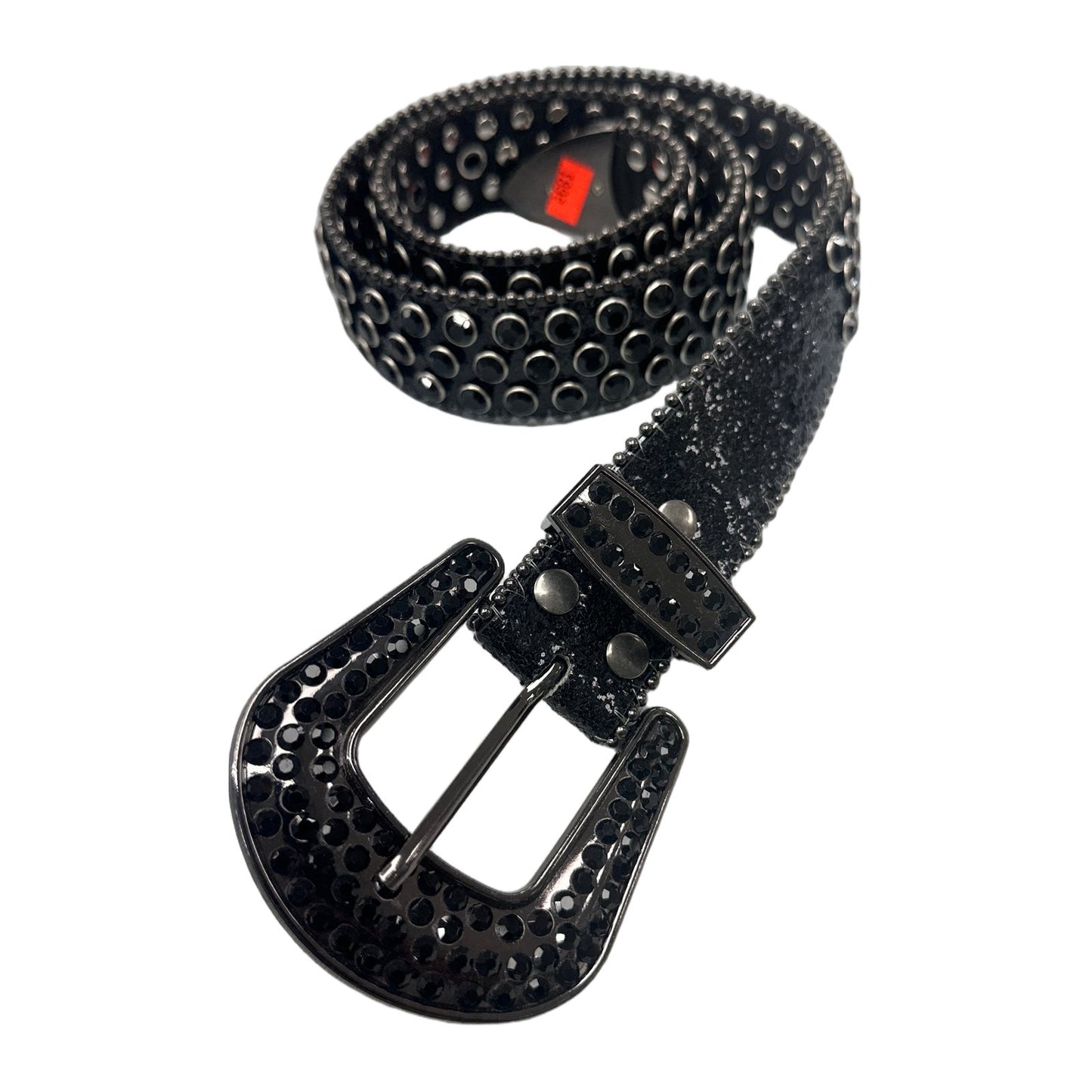 unbranded rhinestone belt black black
