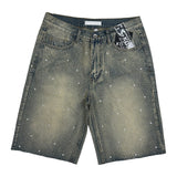 KDNK Blue Pearl Rhinestone Short — Blue