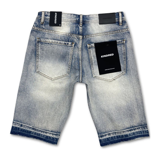 Kindred Rhinestone Denim Short — Blue Wash