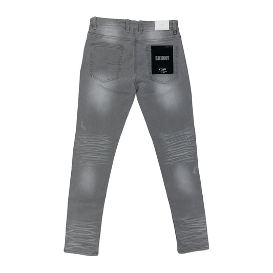 KDNK Distressed Skinny Jean — Grey, view 3