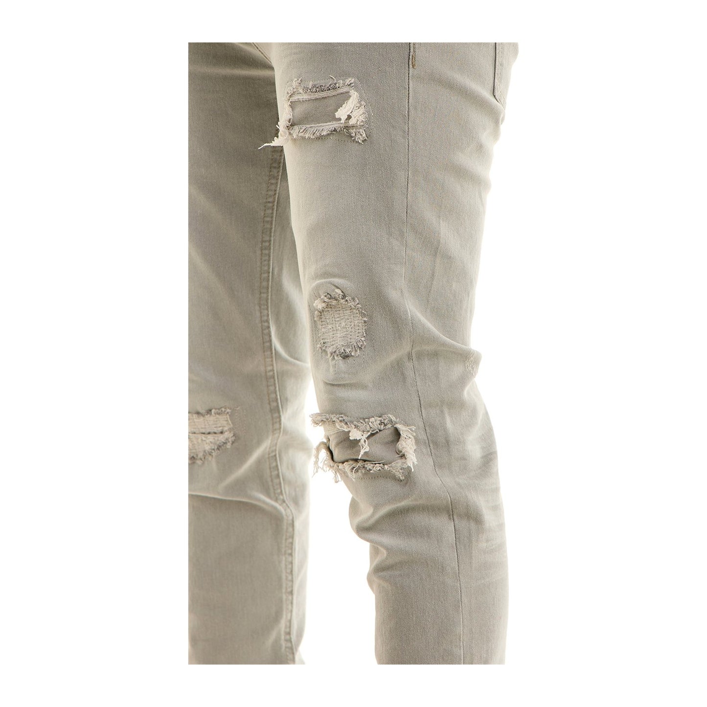 KDNK Distressed Skinny Jean — Grey