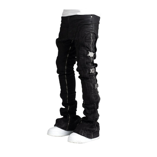 GUAPI Obsidian Waxed Premium Denim — Black, view 2