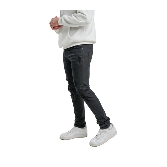 Spark Slim Fit Stretch Jean — Jet Black, view 2
