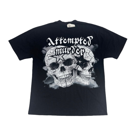 DRUNZ "Aim Quick But Don't Miss" Skull Tee — Black