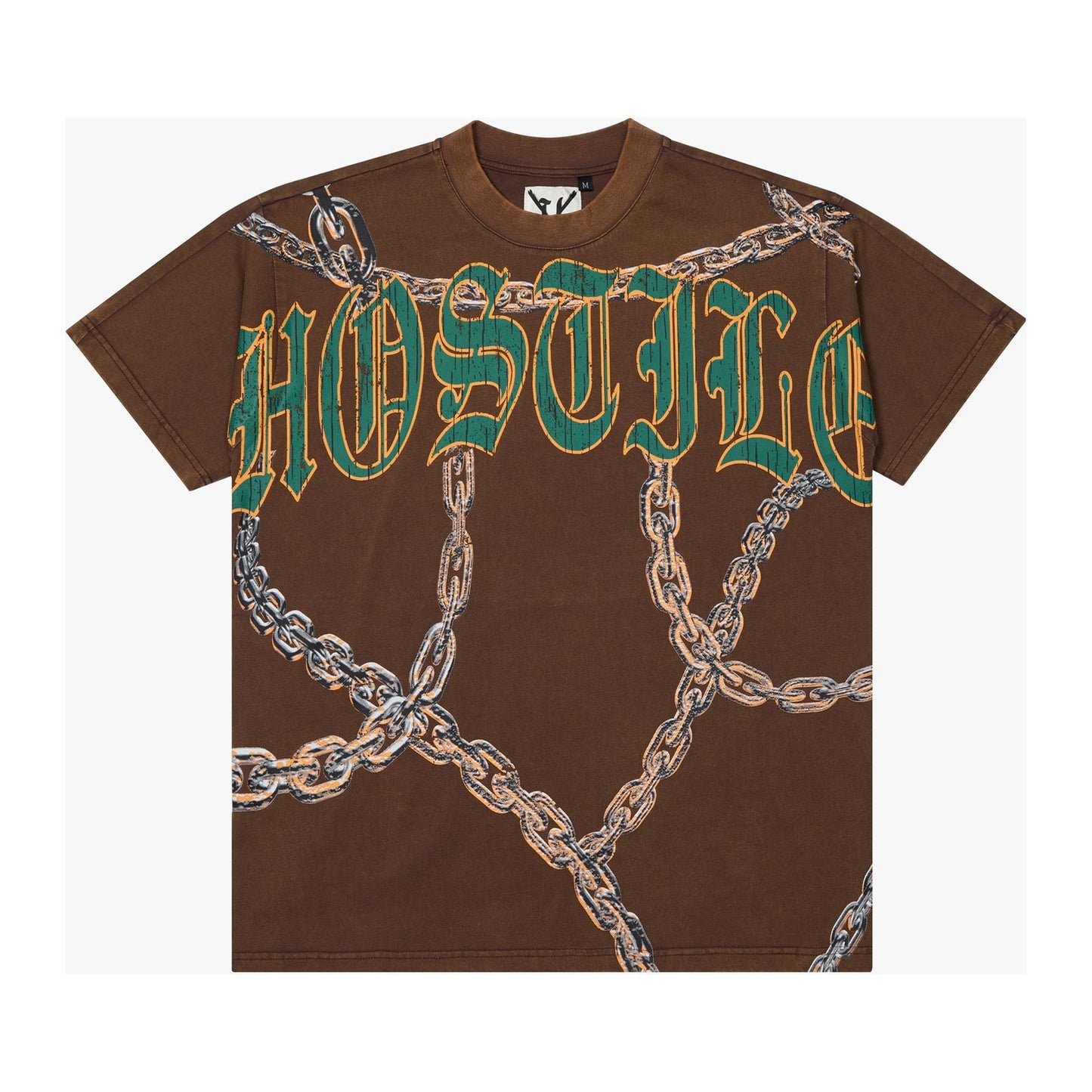 Hostile "Fire Rider" Chain Tee — Brown