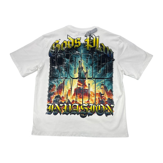 mnd gmz dna gods plan car tee white