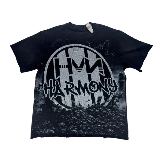 harmony skull hand tee black