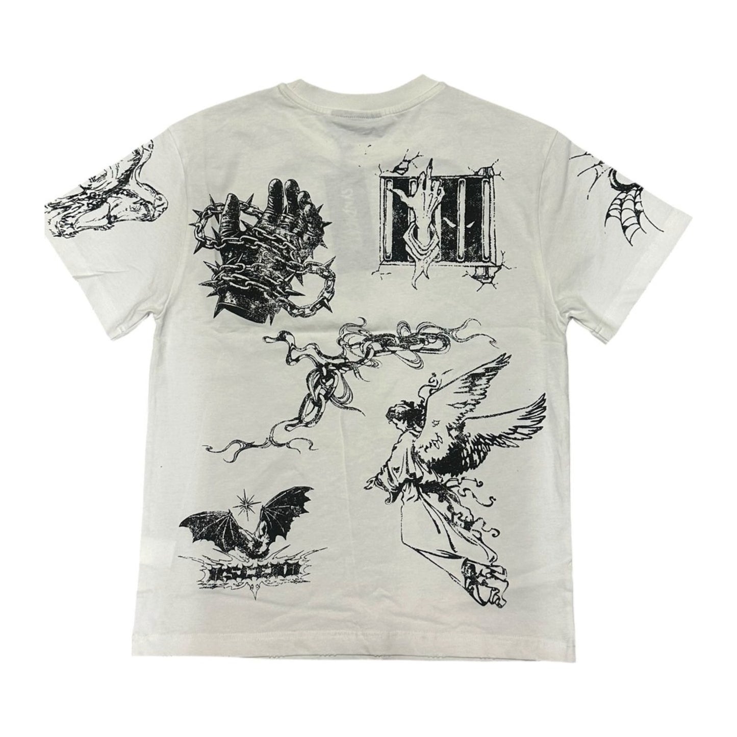 Syndicate "Ascend" Gothic Print Tee — White