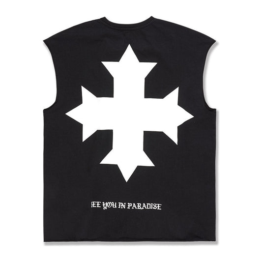 See You in Paradise 7008A Cut-Off Tee — Black — view 2
