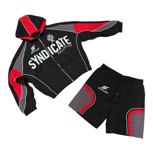 Syndicate nylon 1 short set black set