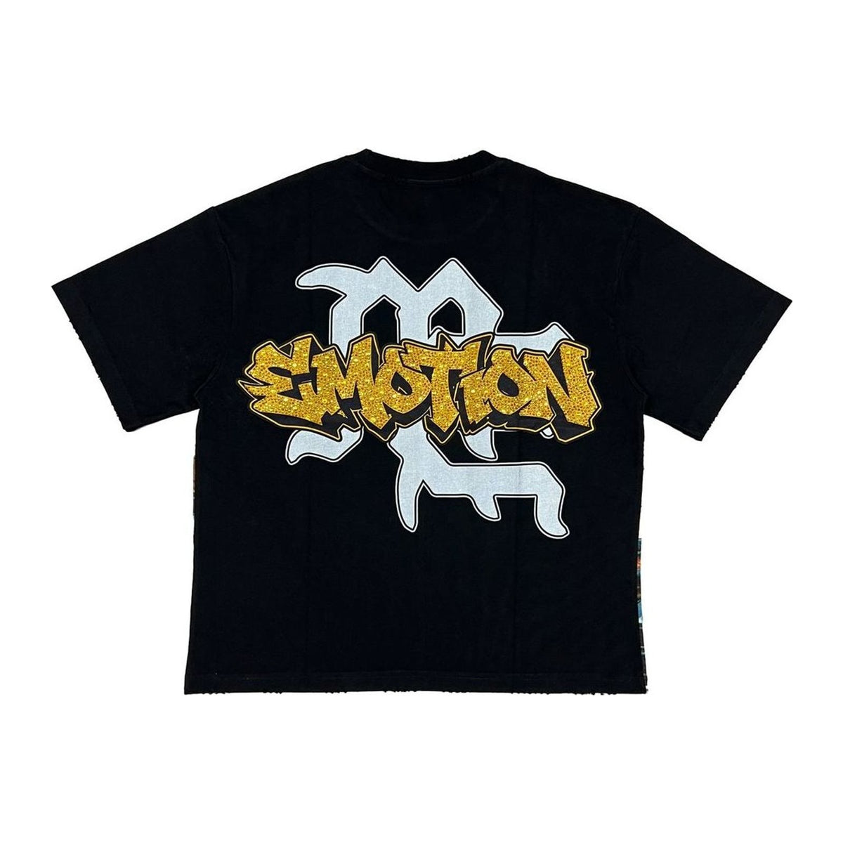 Mixed Emotion "Angel Car Wash" Rhinestone Tee — Black — back