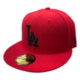 New Era Los Angeles Dodgers 59FIFTY Fitted — Scarlet/Black