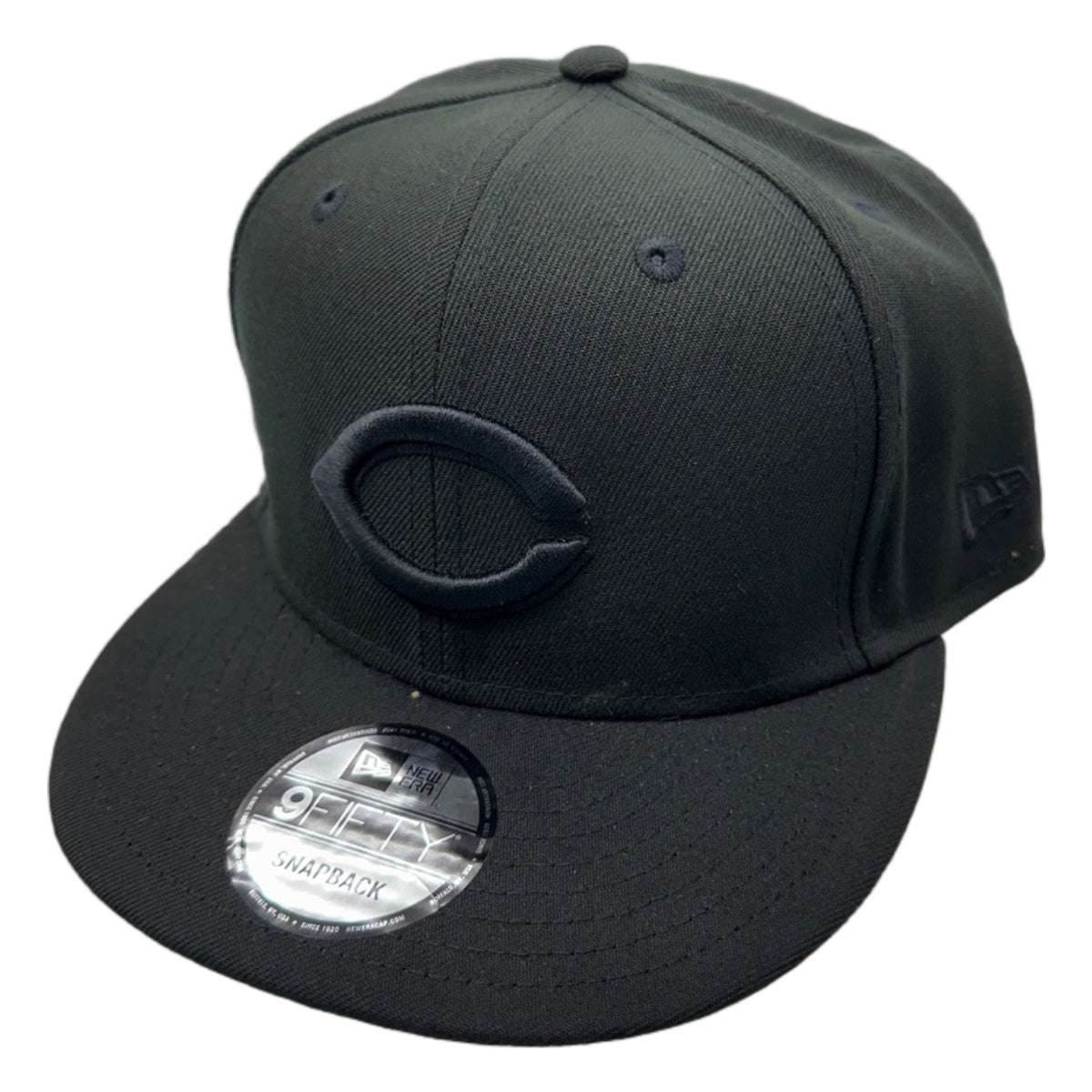 New Era Cincinnati Reds 9FIFTY Snapback — Black on Black — view 2