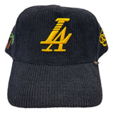 Reference LA Corduroy Snapback — Black/Gold
