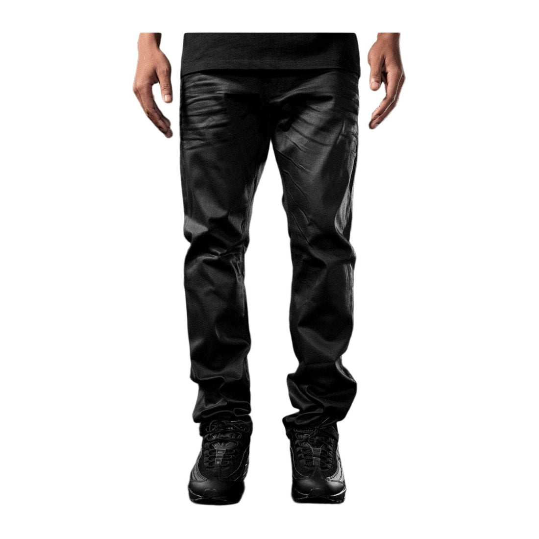 Jordan Craig Collins Smooth Criminal denim in jet black, worn front view