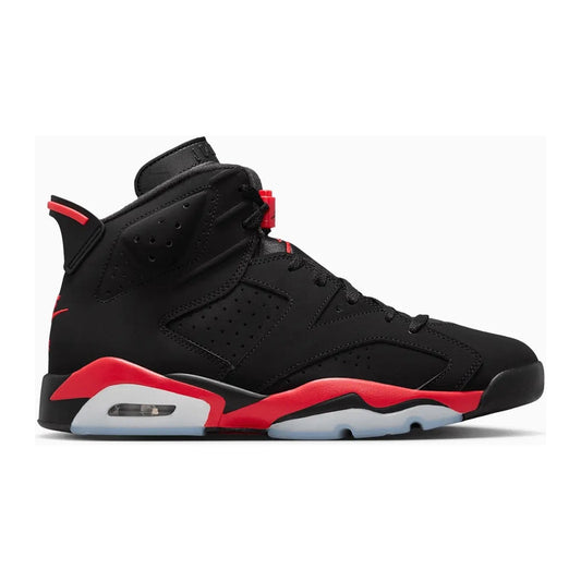 Air Jordan 6 Retro Black and Light Crimson, lateral view