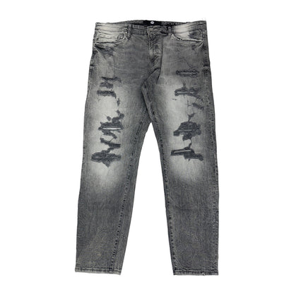 Jordan Craig Martin Distressed Jean — Smoked Grey