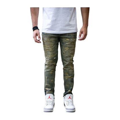 Damati "Santiago" Stretch Denim — Dark Dirty Blue, view 4