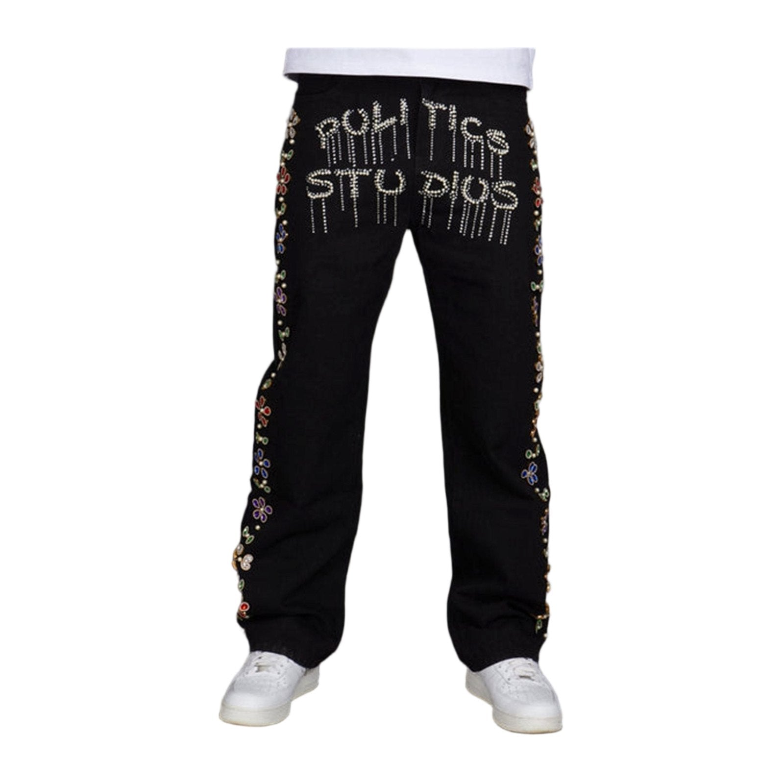 Politics "Quin 385" Embellished Jean — Jet Black, view 3