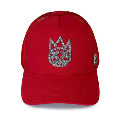 Cult of Individuality Crystal Logo Mesh Back Trucker Hat in Red, front