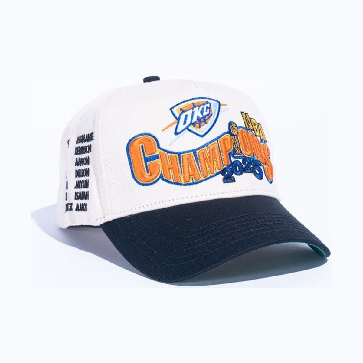 Reference OKC Champs Cream/Black snapback hat, front