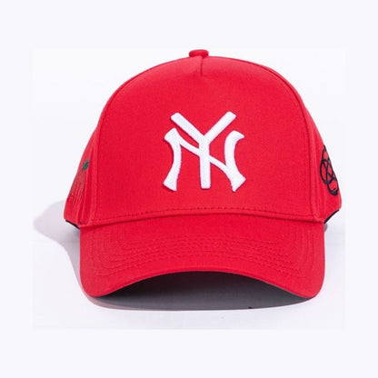 Reference NY Red snapback hat, front