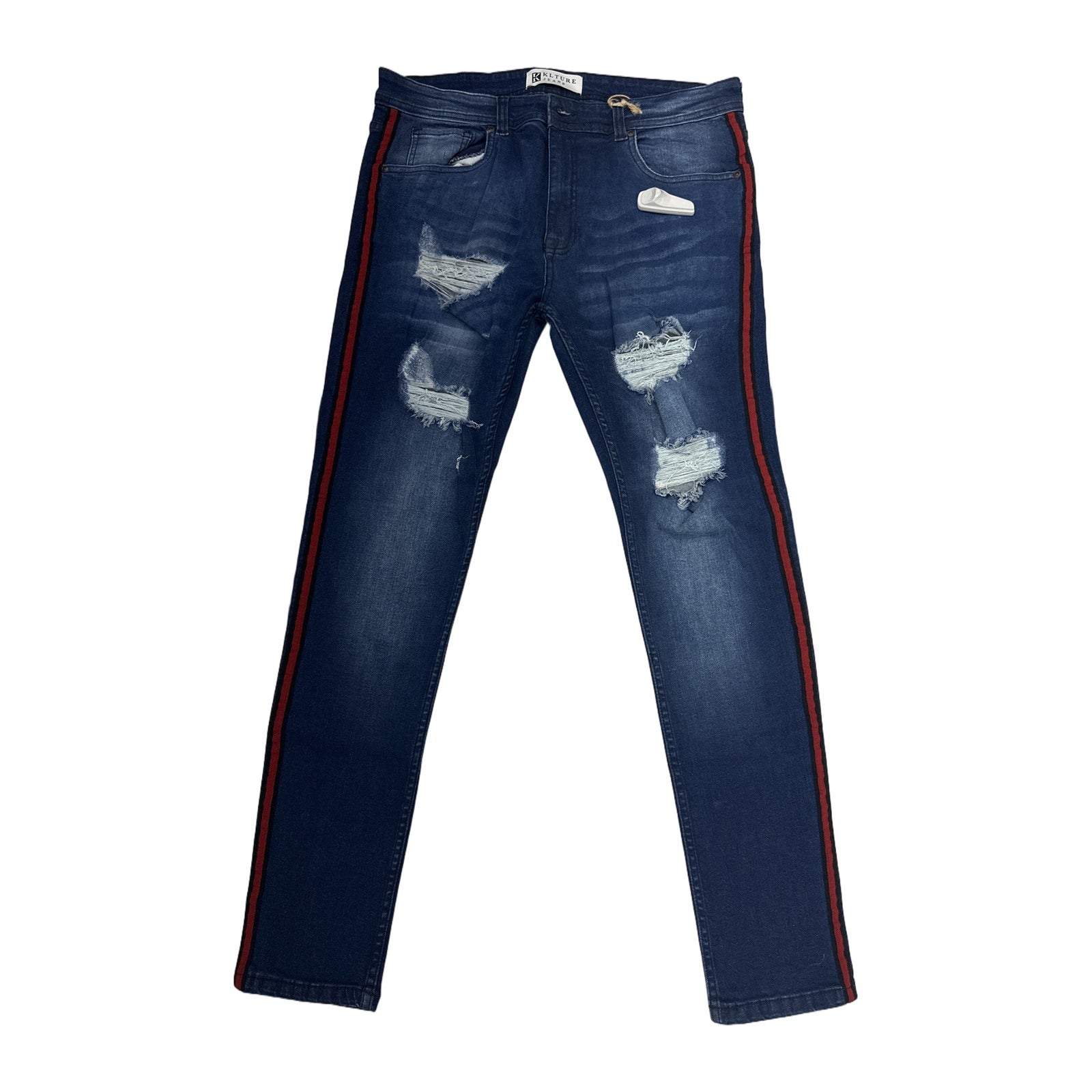KLTURE Side-Stripe Denim — Dark Blue