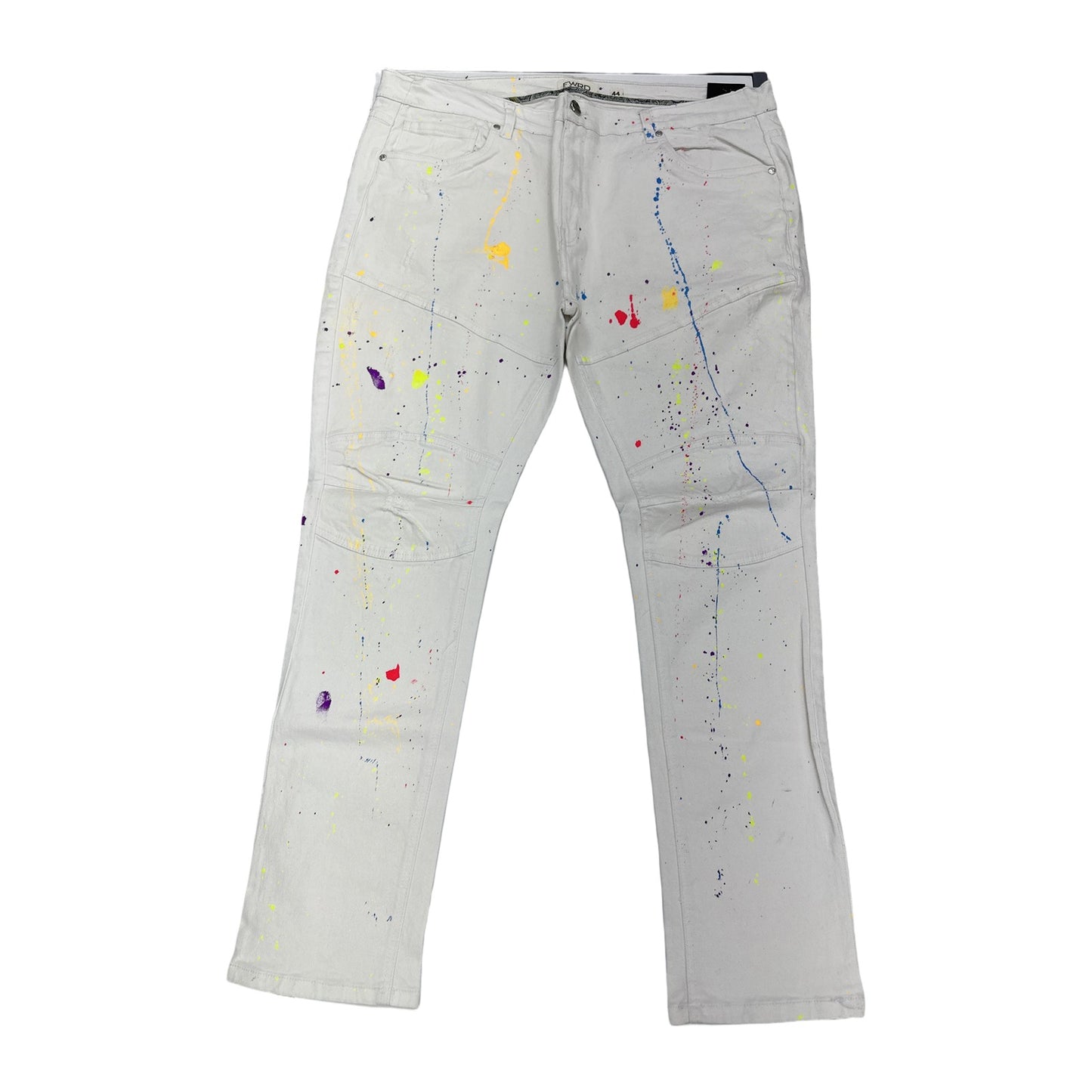 FWRD Denim Paint Splatter Jean — White