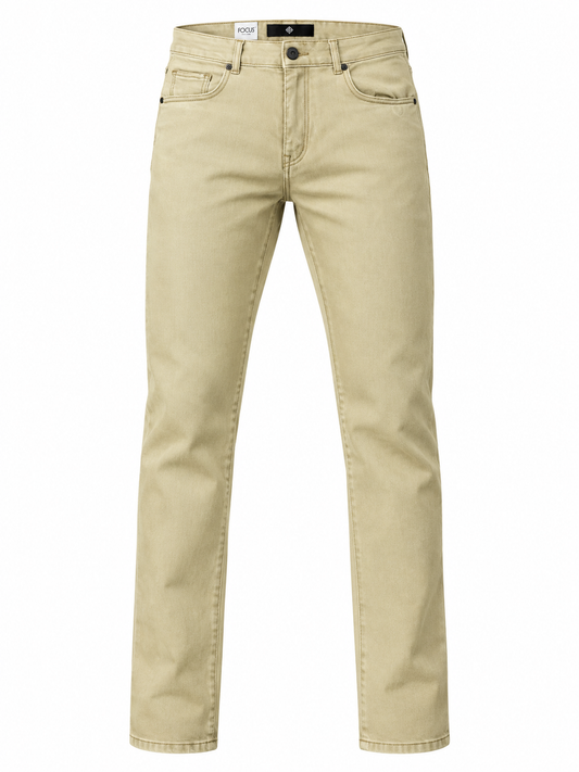 Focus 5244 Premium Clean Denim — Khaki