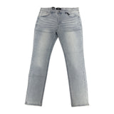 Ransom London "Glacier" Denim — Ice Blue Distressed